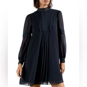 Ted Baker Giorggi Lace Tunic Dress Size 2 Embroidered Timeless Old Money